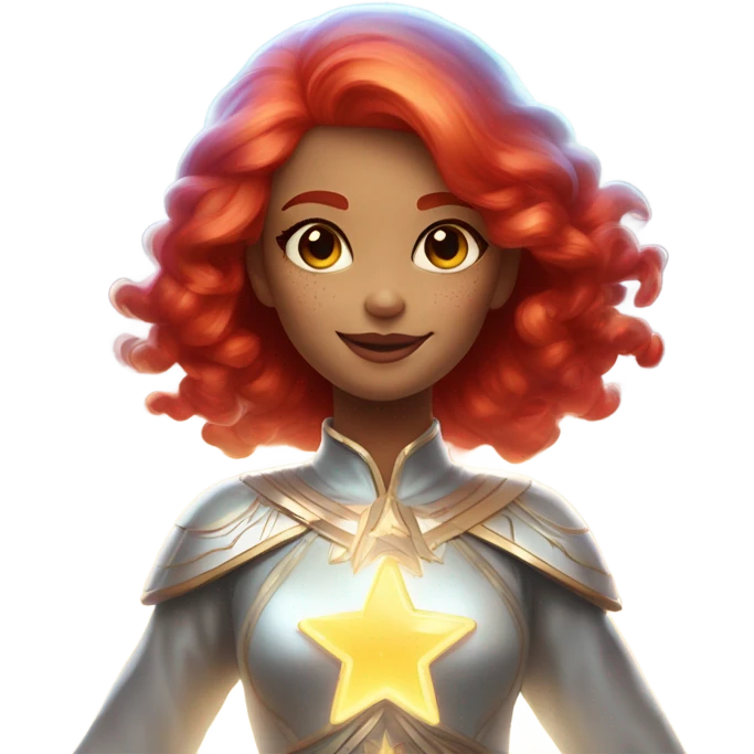 Redhead star girl emoji
