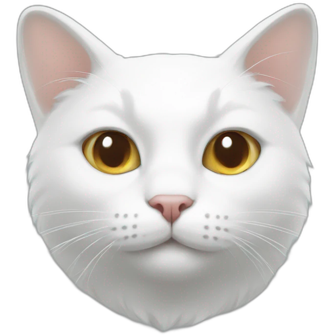 White cat head emoji