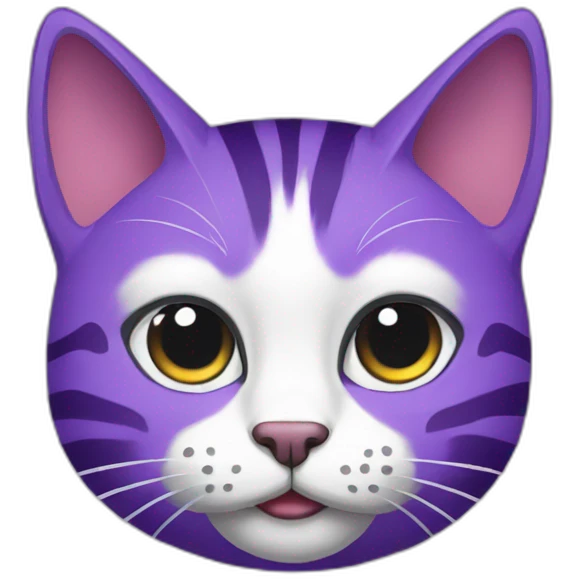Purple cat twitch streamer emoji