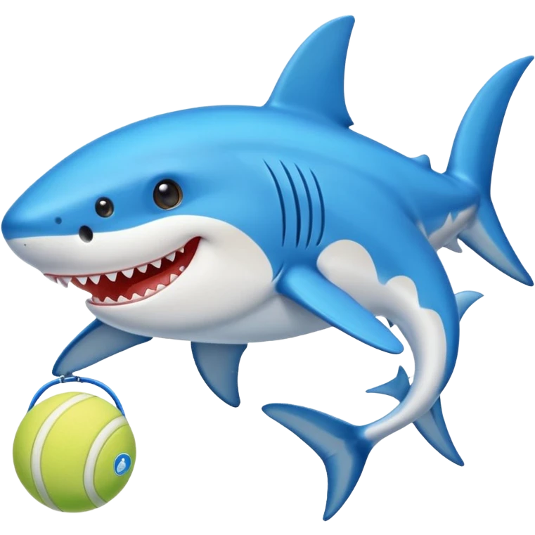 Tiburón con tenis azules emoji