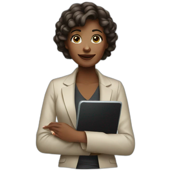 designer woman with tablet emoji