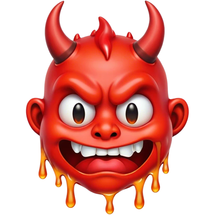melting devil face emoji