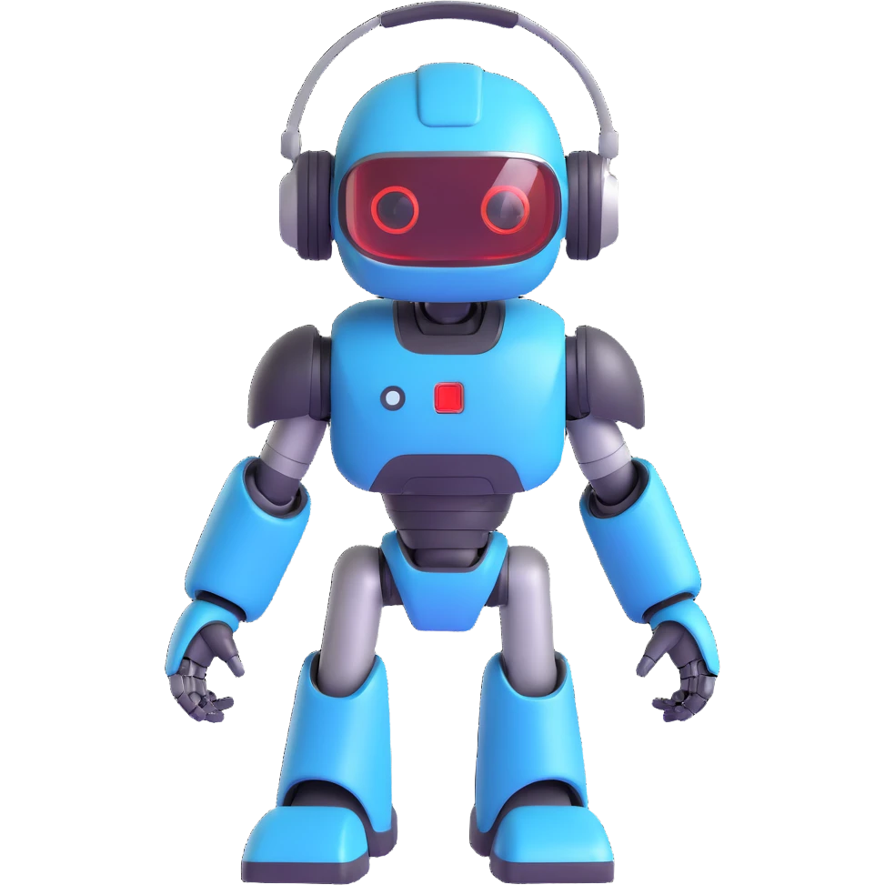 modern robot mascot with a headset, professional and approachable, featuring #fbcd0b as the main color for a website assistant emoji