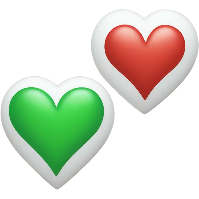 Green and white two hearts  emoji