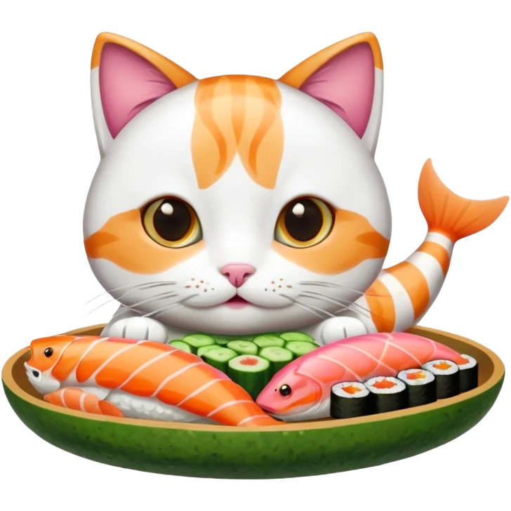 pandas sushi cat cute emoji