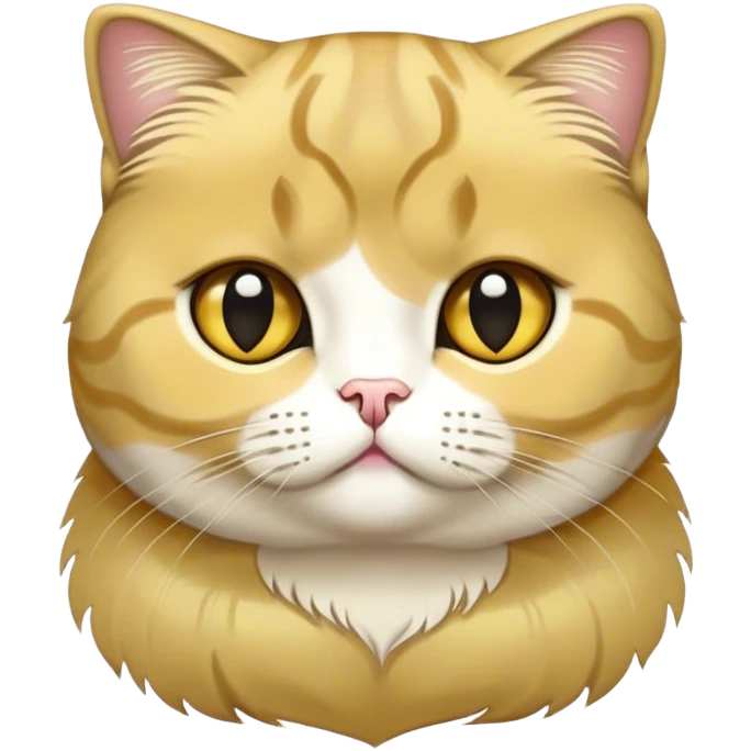 Scottish fold cat color gold  emoji