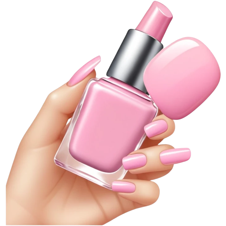 Cute spring nail color in light pink emoji