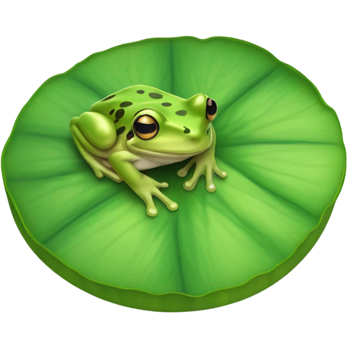 Frog on a lily pad emoji