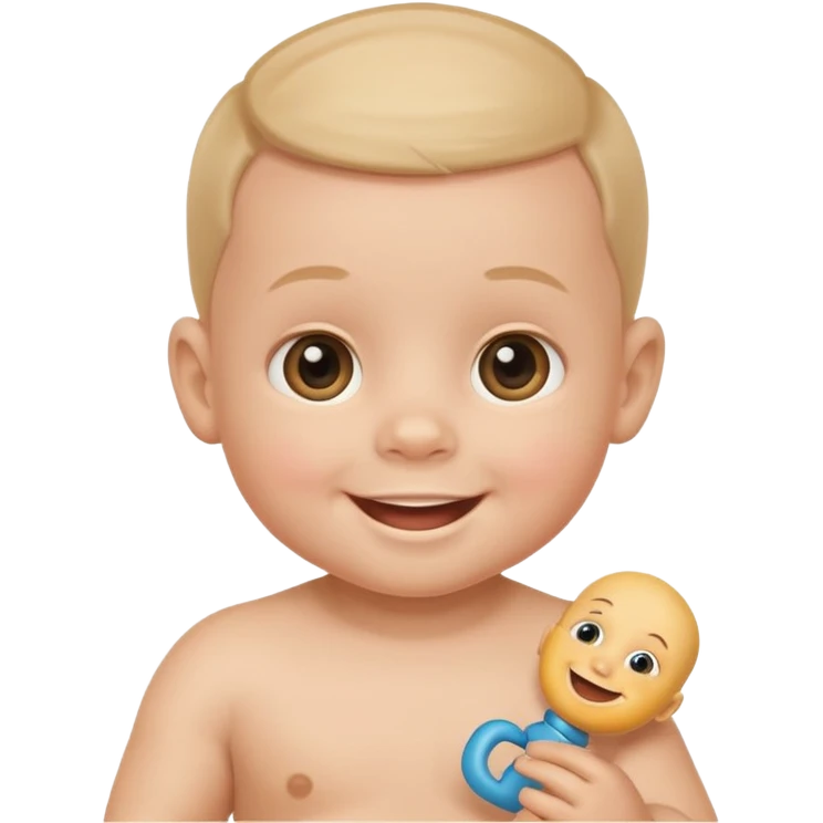 baby boy face with dummy emoji