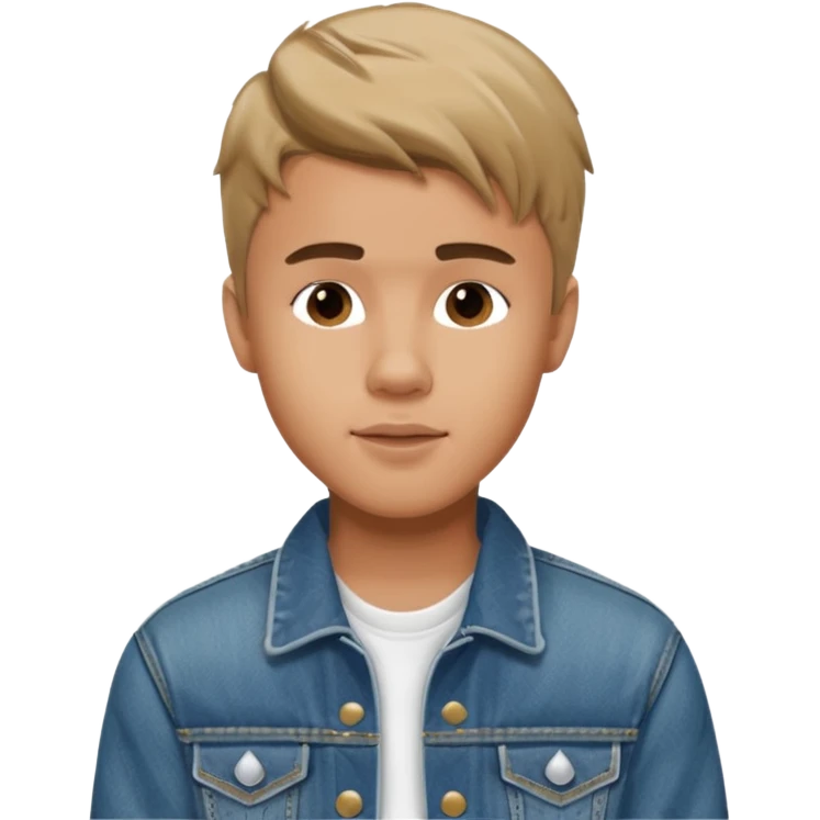 justin bieber, wear jean jacket emoji