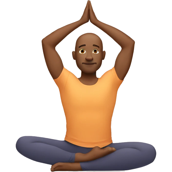 man doing yoga emoji