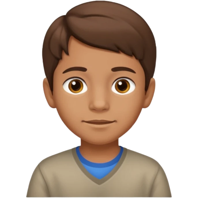 A 9 year old mexican boy with brown hair  emoji