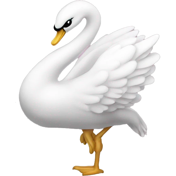 Has un emoji de un cisne rosa emoji