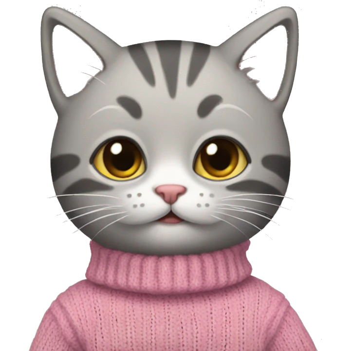 kitty with sweater emoji