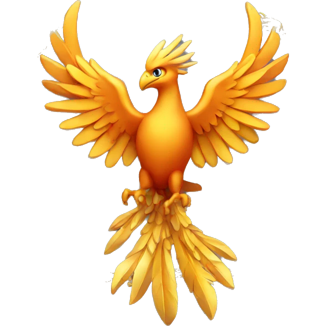 Phoenix with gold chain emoji