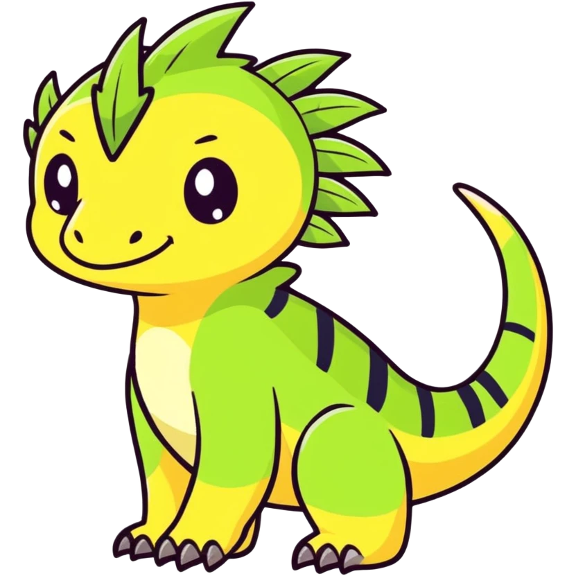 Tropical Exotic Fakémon-fantasy-creature, full body emoji