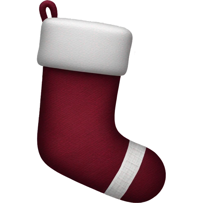 Christmas stocking in burgundy  emoji