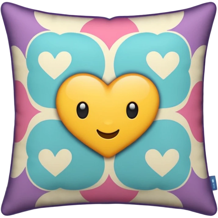 patterned pillow  emoji