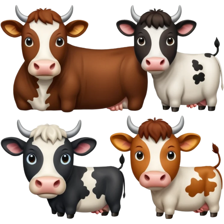 i need a emoji which can show comparison of a diffrent cattle breeds emoji