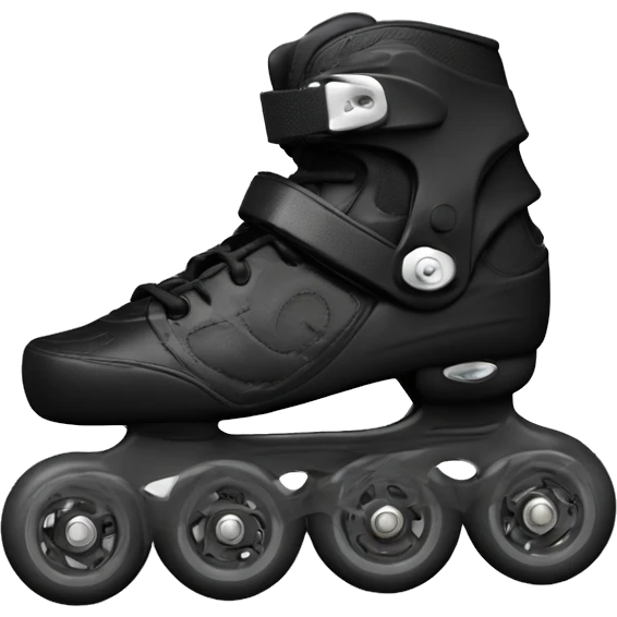 a black rollerblade inline skate, the model called "Twister" emoji