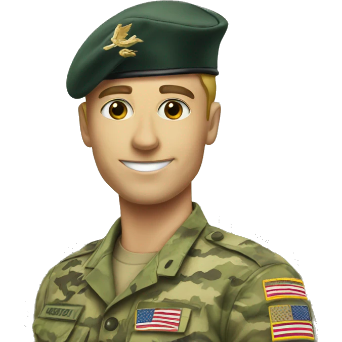 military selfie in  emoji