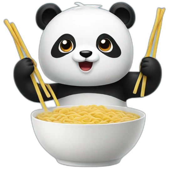 Panda noodles emoji