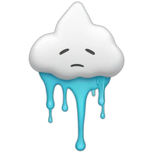 White dripping emoji