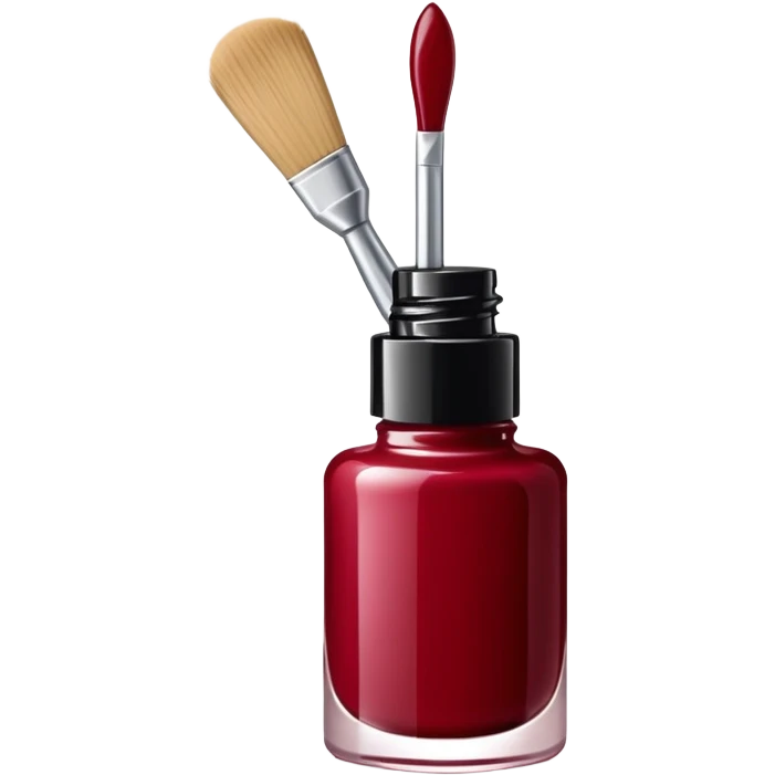 90’s Bottle of dark red nail polish emoji