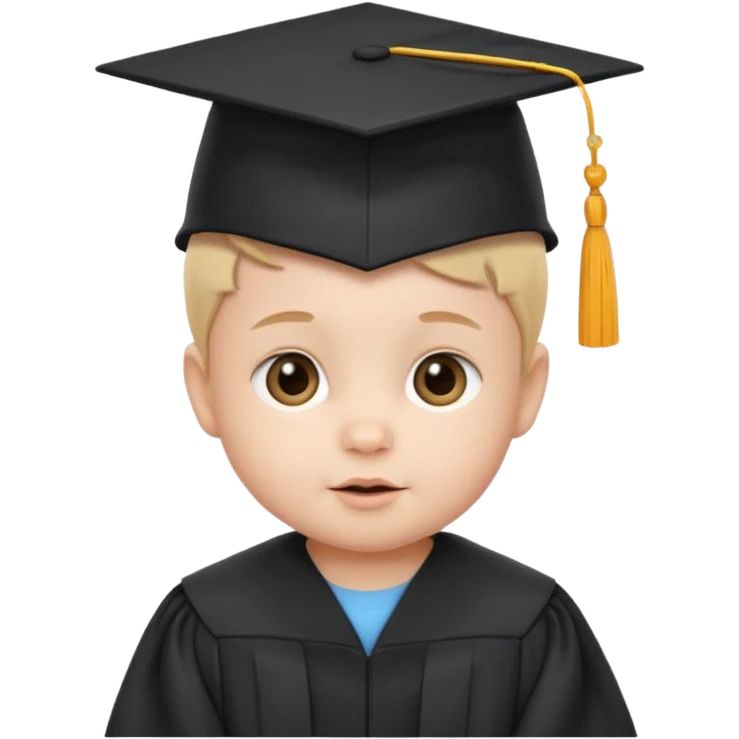 baby wearing a graduation hat emoji