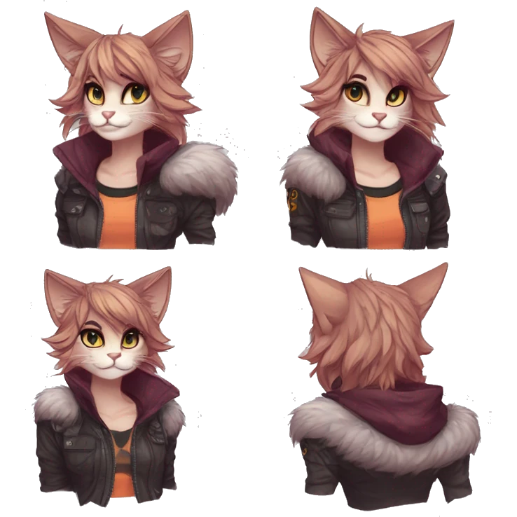 Edgy anthro tomboy cat furry by Falvie, LiLaiRa, griffsnuff, AngieWolf emoji