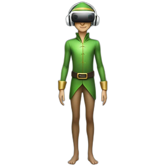 Elf in vr headset full body emoji