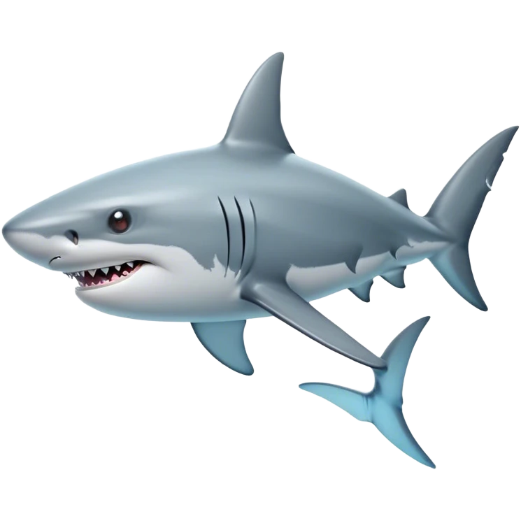 Cinematic Noble Shark Portrait Emoji, Poised and regal, with a sleek, powerful build and a smooth, streamlined body in icy gray and white tones, deep-set soulful piercing eyes, Simplified yet sharp and sophisticated features, highly detailed, glowing with a soft, dignified glow, high shine, intelligent and formidable, stylized with an air of oceanic majesty, focused and attentive, soft glowing outline, capturing the essence of a watchful and confident predator, so majestic it feels as though it could glide out of the screen with effortless authority! emoji