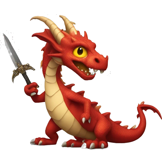 dragon with a dagger emoji