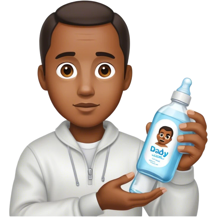 Diddy holding baby oil emoji