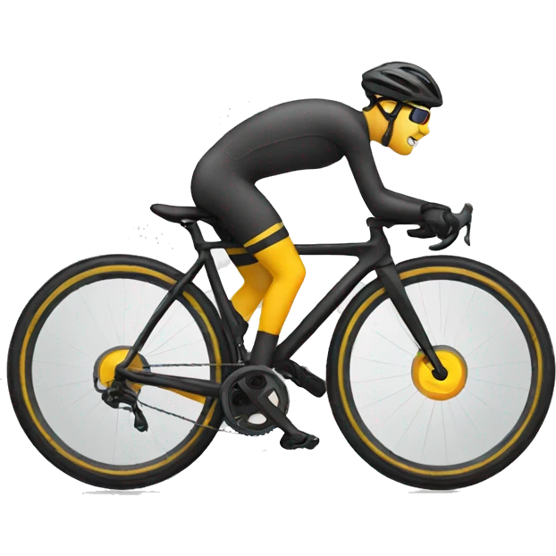A cyclist smiley emoji