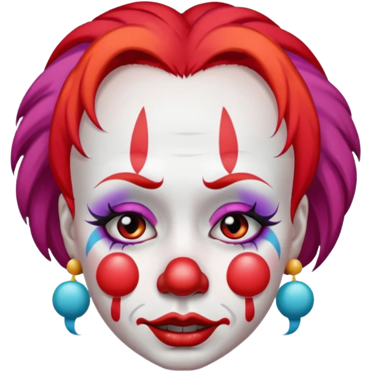 clown female make up cried emoji