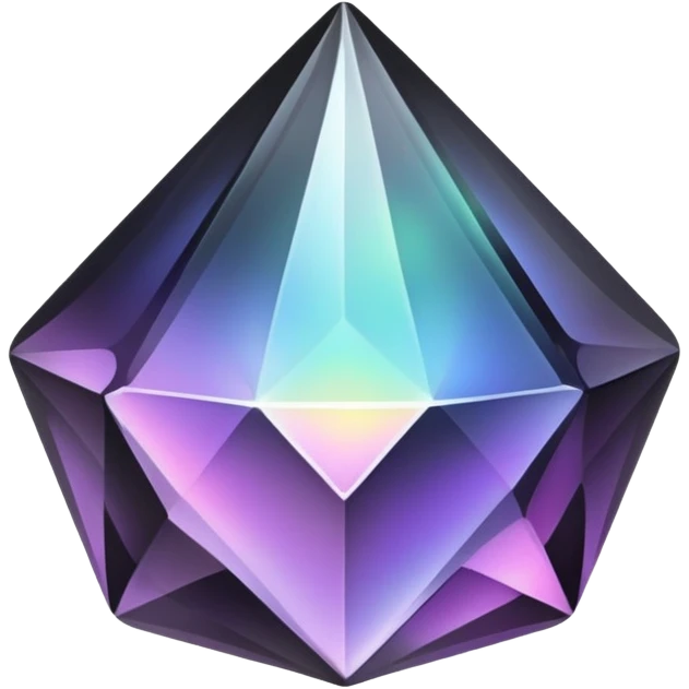 Iridescent black dark crystal emoji