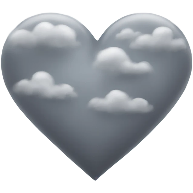 Grey cloudy heart  emoji