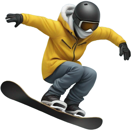 Snowboarder doing a grind emoji