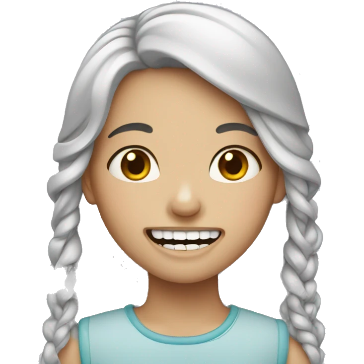 Girl with braces emoji