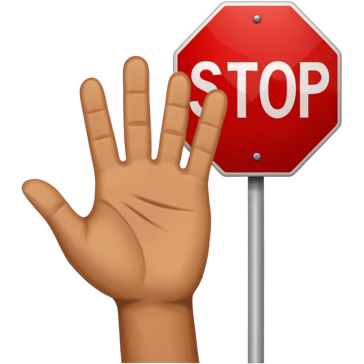 🛑+✋🏻  emoji