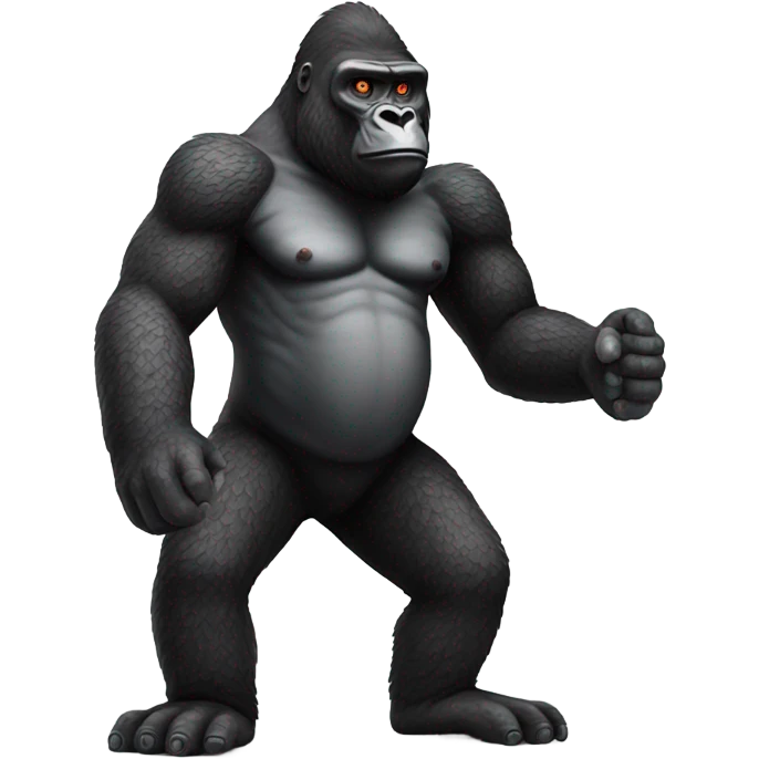 Gorilla made of lava with no legs emoji