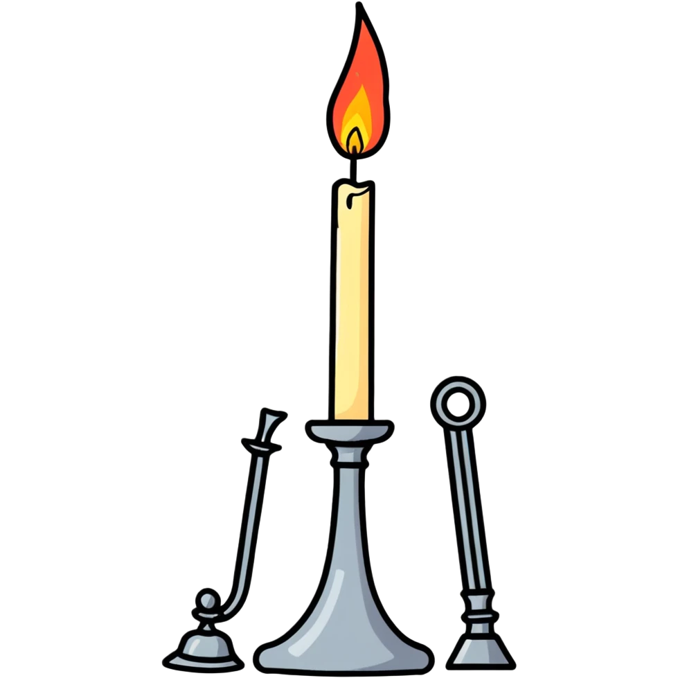 Ed holding a candlestick  emoji