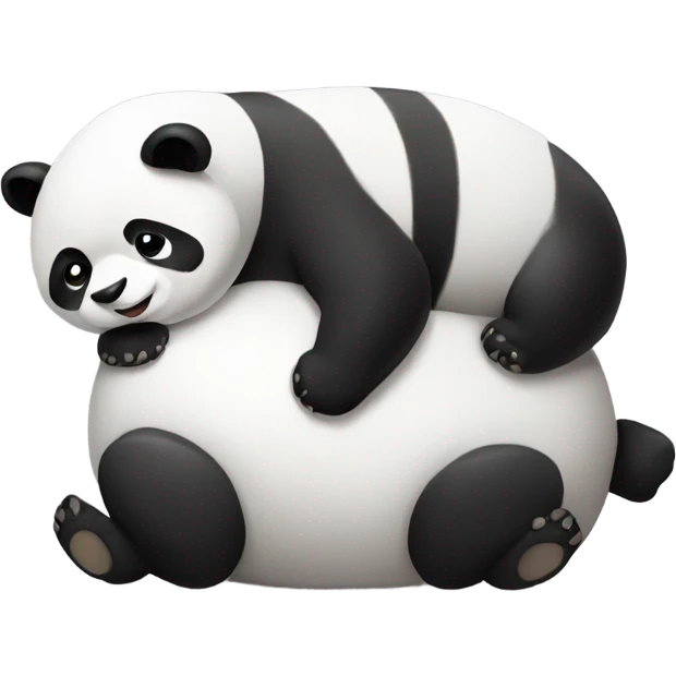Panda on its belly emoji