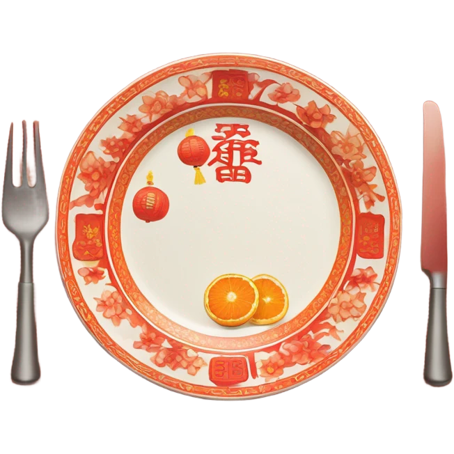 Chinese New Year plate emoji