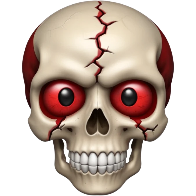 Lose Emoji

Glossy 3D emoji of a skull with red eyes, slightly cracked, dark red and black tones. emoji