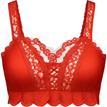 Red top with lace emoji