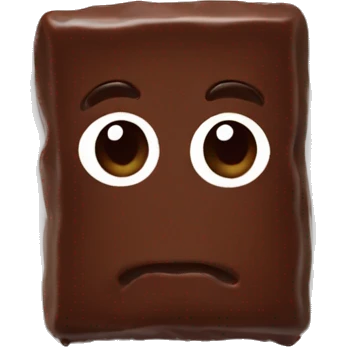 Chocolate fudge on a plate emoji