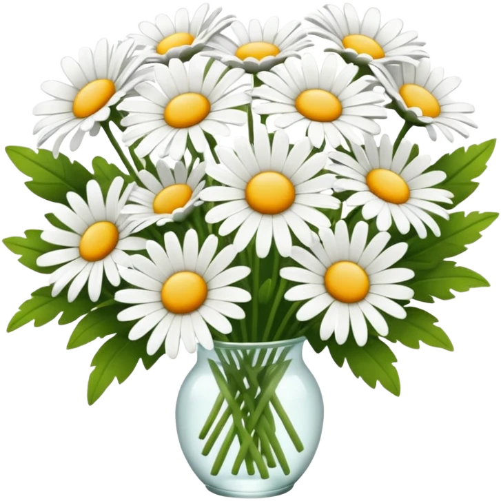 white daisy flower a bouquet emoji