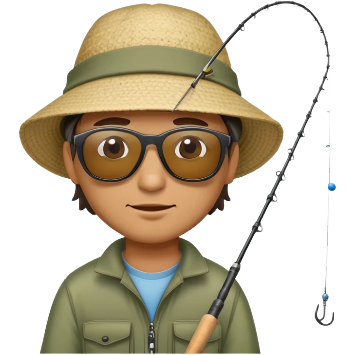 Man fishing emoji